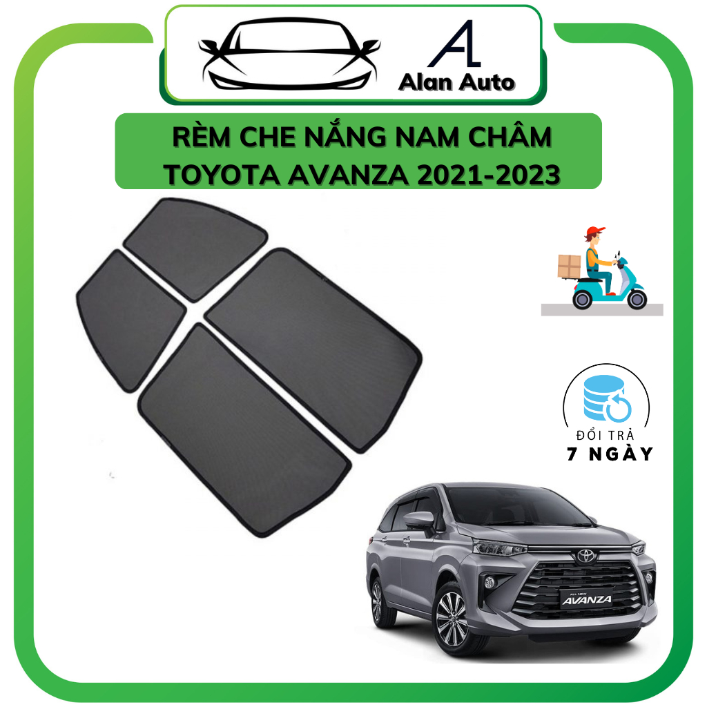 Rèm che nắng ô tô Toyota Avanza 2022-2023 , che nắng hút nam châm theo xe, bộ 4 cánh. Hàng loại tốt
