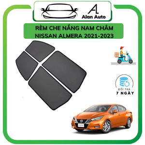 Rèm che nắng ô tô Nissan Almera 2020-2023, Che nắng hút nam châm theo xe, bộ 4 cánh. Hàng loại tốt