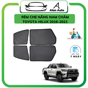 Rèm che nắng ô tô Toyota Hilux 2016-2026 , che nắng hút nam châm theo xe, bộ 4 cánh. Hàng loại tốt