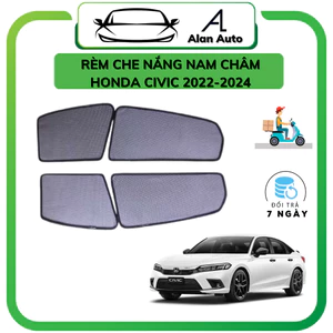 Rèm che nắng ô tô Honda Civic 2016-2026, che nắng hút nam châm theo xe, bộ 4 cánh. Hàng loại tốt