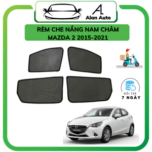 Rèm che nắng ô tô Mazda 2 2015-2026,che nắng hút nam châm theo xe, bộ 4 cánh. Hàng loại tốt
