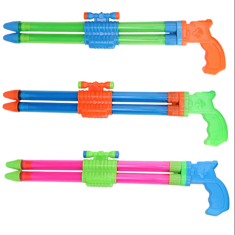 Máy bắn nước 2 nòng dài 61cm, Máy bắn phun nước cho bé vui chơi mùa hè