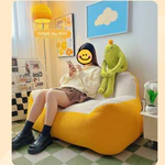 (Sẵn hàng) Ghế Sofa mềm mại, vải bông kết thúc, đầy các hạt thân thiện với môi trường EPS, thoải mái và nhẹ ghế lười hạt xốp ghế sofa mini sofa phòng khách decor phòng ngủ đám mây đọc sách lười hạt đậu — ảnh 1