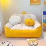 (Sẵn hàng) Ghế Sofa mềm mại, vải bông kết thúc, đầy các hạt thân thiện với môi trường EPS, thoải mái và nhẹ ghế lười hạt xốp ghế sofa mini sofa phòng khách decor phòng ngủ đám mây đọc sách lười hạt đậu — ảnh 2