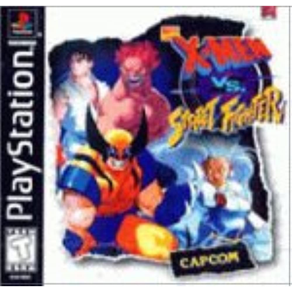 X-Men Vs Street Fighter Sur PS1 - PAL Français - Boîtier OK, Sans Notice, Disques Moyens Mais Fonctionnels - Vends état Correct
