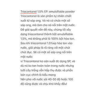 Chất kích tăng trưởng sản lượng tăng năng xuất - Triacontanol 1.5% EP (100g)