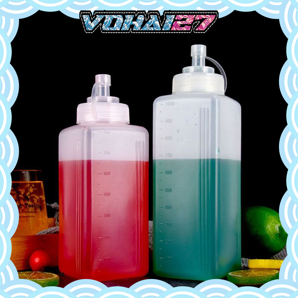 Bình đựng sốt cao cấp vòi rót rộng 800ml, 1000ml