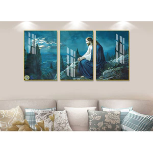 Bộ 3 Tranh Tráng Gương Treo Tường Hình Chúa Giê-su Công Giáo Xưởng Giá Rẻ