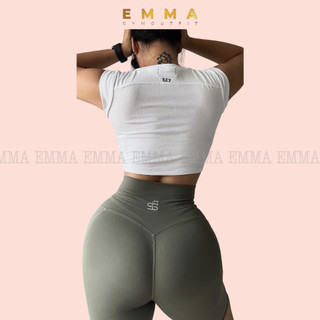 Croptop SEY Áo Tập Gym Nữ Yoga Thun Cotton Tay Ngắn