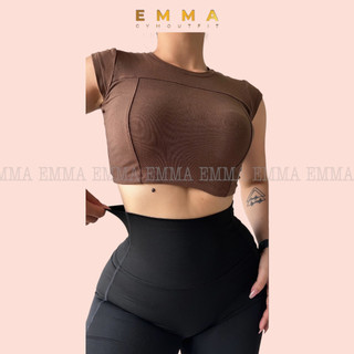 Croptop SEY Áo Tập Gym Nữ Yoga Thun Cotton Tay Ngắn
