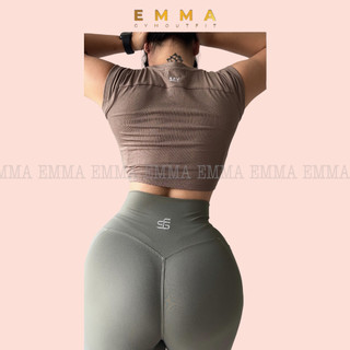 Croptop SEY Áo Tập Gym Nữ Yoga Thun Cotton Tay Ngắn