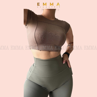 Croptop SEY Áo Tập Gym Nữ Yoga Thun Cotton Tay Ngắn