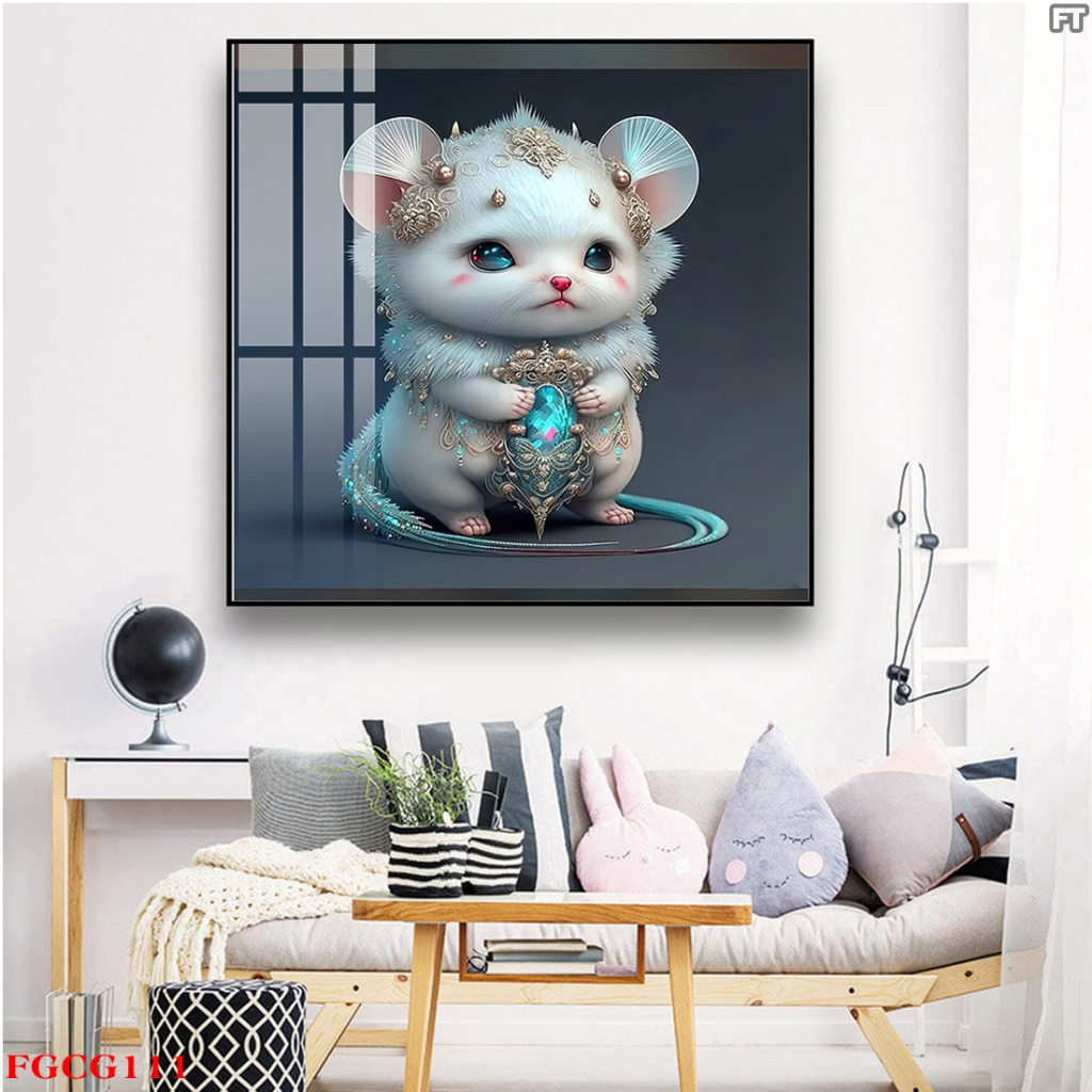Tranh Treo Tường Tráng Gương Cao Cấp 12 Con Giáp Độc Lạ Trung Hoa OHA Decor