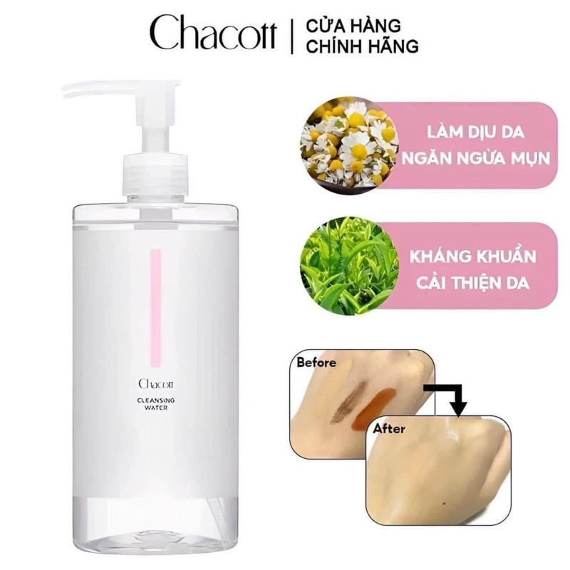 TẨY TRANG CHACOTT 500ML