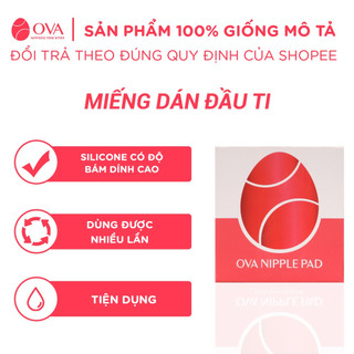 Miếng dán ngực silicone che đầu ti không lộ viền nhũ hoa, 1 cặp Ova Nipple Pads màu da siêu mỏng dính chắc tái sử dụng.