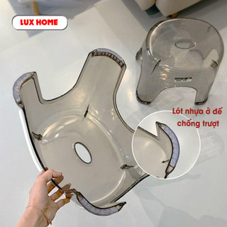 Ghế đẩu nhựa chống trượt chất liệu nhựa Acrylic trong suốt dùng trong gia đình LUXHOME