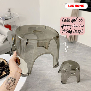 Ghế đẩu nhựa chống trượt chất liệu nhựa Acrylic trong suốt dùng trong gia đình LUXHOME