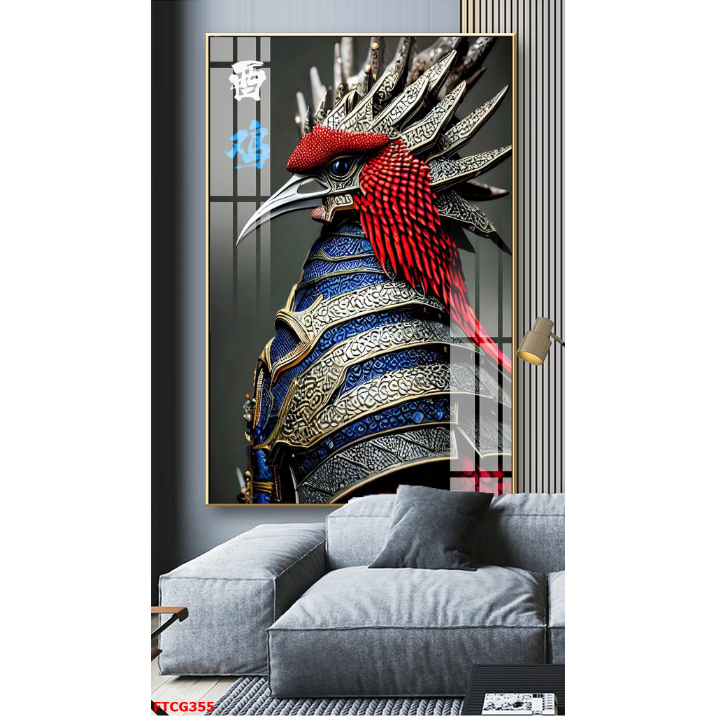 Tranh Tráng Gương 12 Con Giáp Chiến Binh Ấn Tượng