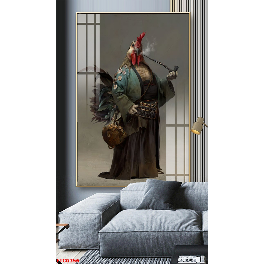 Tranh Tráng Gương 12 Con Giáp Chiến Binh Ấn Tượng