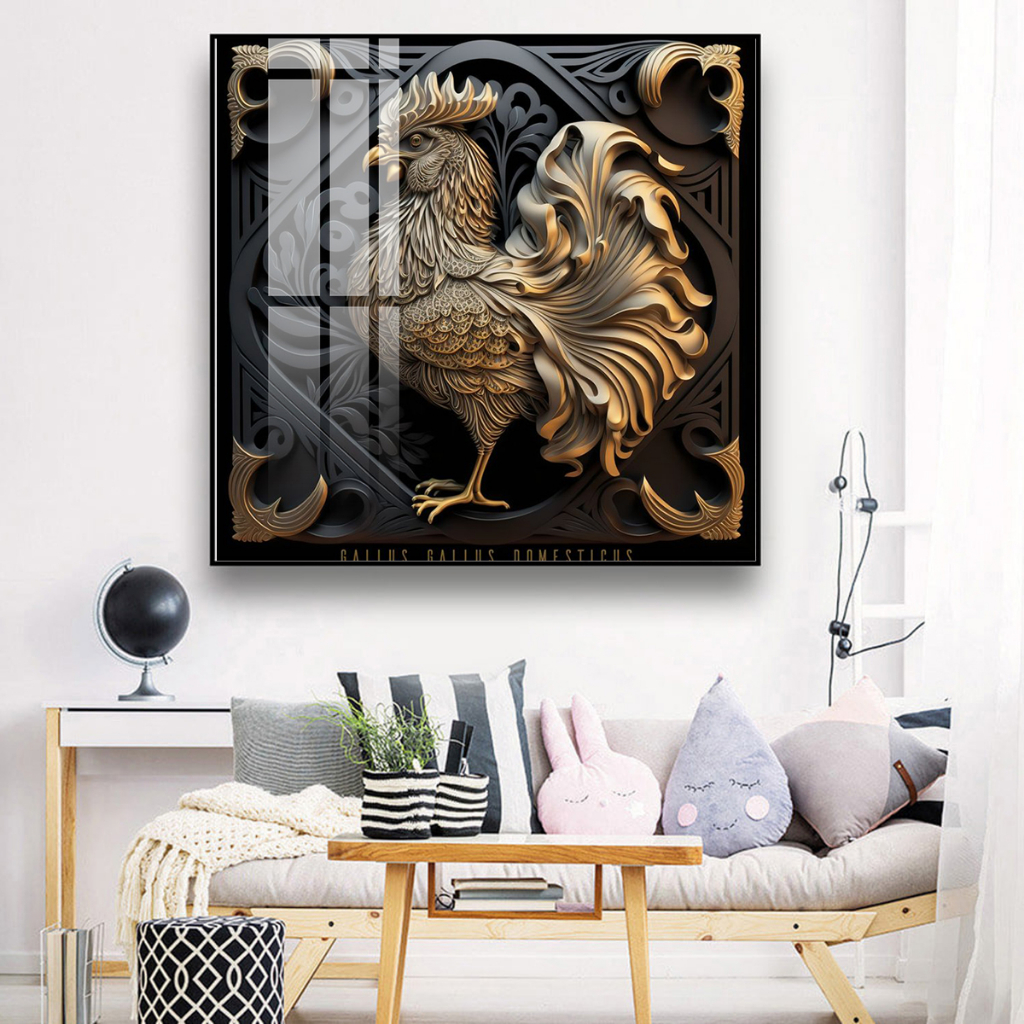 Tranh Tráng Gương 12 Con Giáp 3D Chạm Nổi Độc Đáo Phòng Khách/ Phòng Ngủ/ Quà Tặng