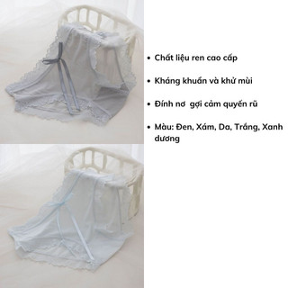 Quần lót nữ ren lưới cao cấp sexy ôm dáng thoáng mát đính nơ đẹp và gợi cảm DEVARI L1026