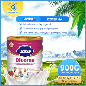 Sữa Bột Lacgold Dicerna Cho Người Tiểu Đường, Tiền Đái Tháo Đường và Đái Tháo Đường Thai Kỳ Hộp 900g