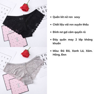 Quần lót nữ cao cấp xuyên thấu tôn dáng quyến rũ, Quần chip kháng khuẩn khử mùi DEVARI L6824