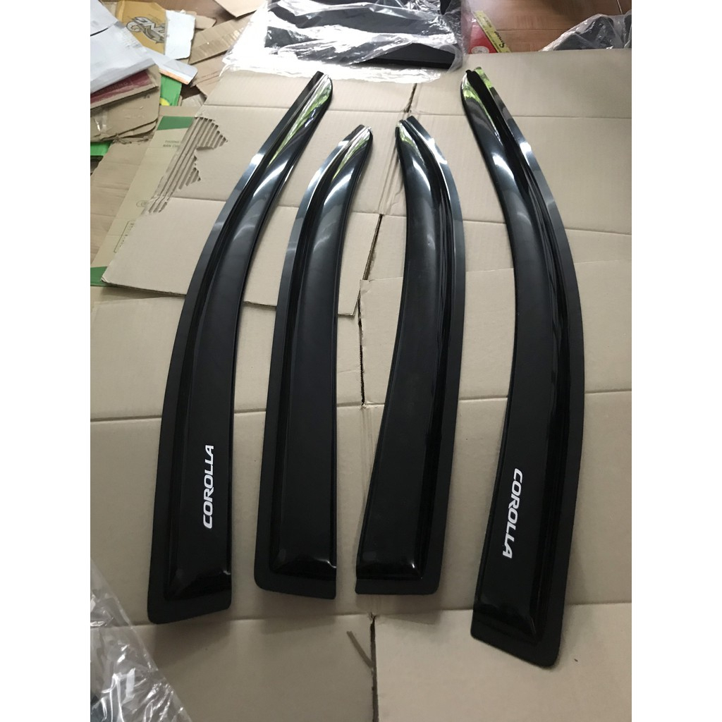 Vè che mưa xe Toyota Altis 2003 - 2025 Nhựa Đen thái cao cấp, dày dặn, sáng bóng