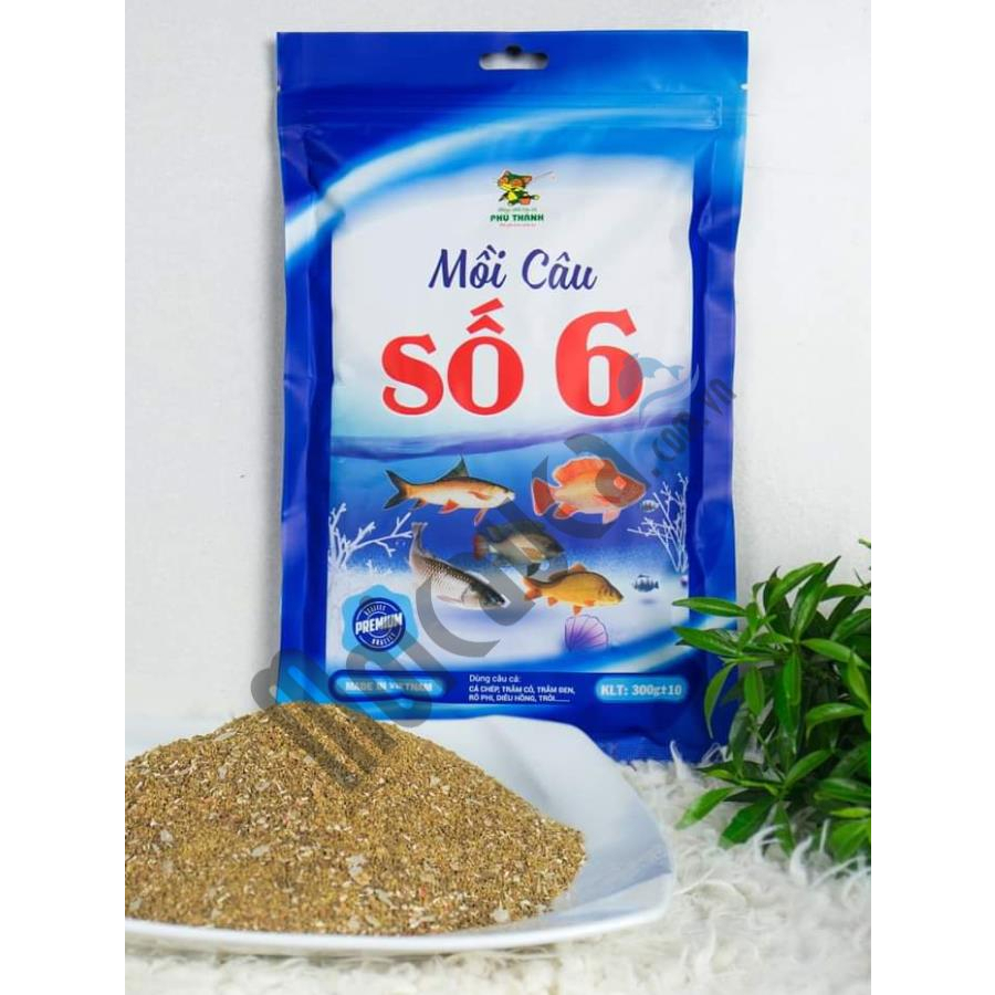 Mồi câu cá chép, rô phi số 6 chính hãng Phú Thành 300g | Shopee Việt Nam