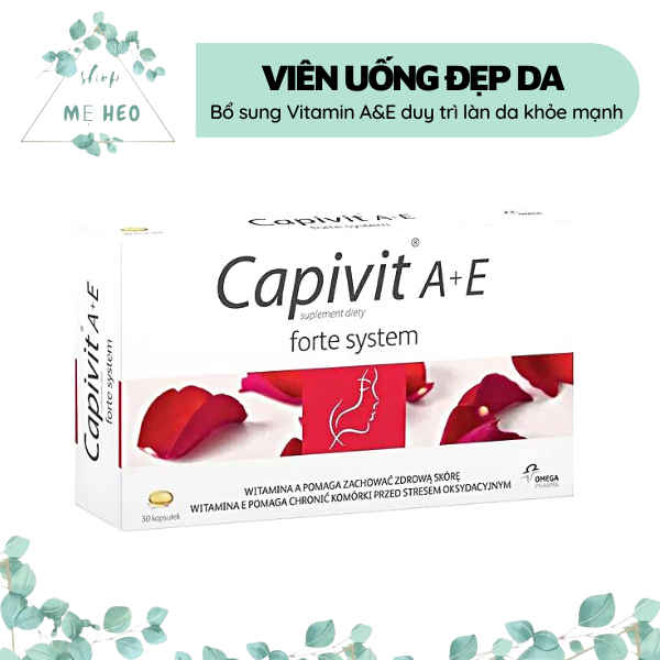 Capivit AE - Viên uống bổ sung Vitamin E & Vitamin A cho da trắng sáng ...