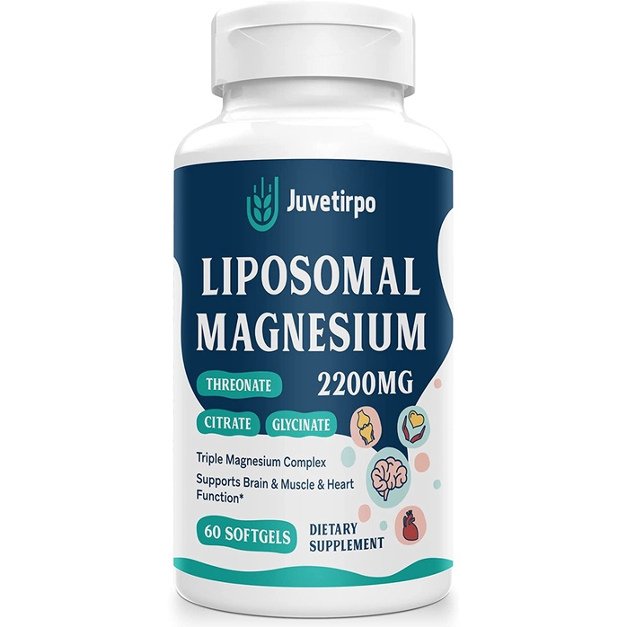 2200mg Liposomal Magnesium LThreonate + Glycinate 60v Ngủ Ngon Mg
