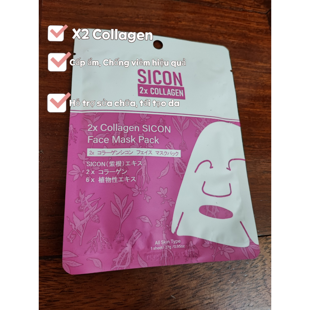 Mặt nạ Mitomo 2X Collagen Sicon Weekly Facial Mask Shopee Việt Nam