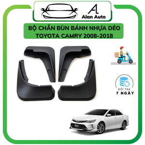 Chắn Bùn Bánh xe TOYOTA CAMRY 2008- 2018, Chất liệu nhựa dẻo, bộ 4 bánh