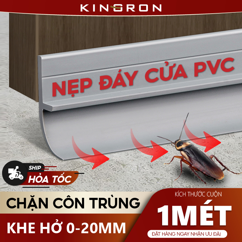 Chặn khe hở đáy cửa chống gián bọ KINGRON Thanh chắn khe cửa PVC chống ...