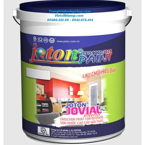 Sơn nội thất - Sơn màu gốc nước CAO CẤP JOTON JOVIAL Lau Chùi Hiệu Quả (LCHQ) (5L)