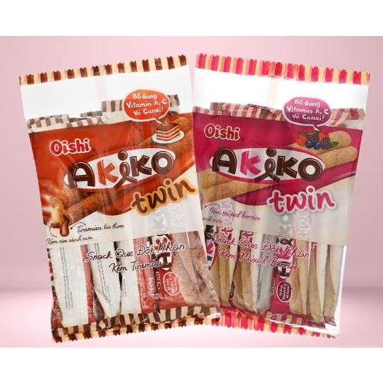 Bánh Snack Que Akiko Twins Gói 140gr Vị Tiramisu Và Mixed Berries Shopee Việt Nam 