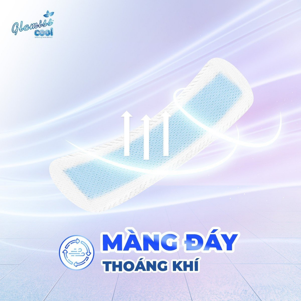 Ảnh Combo 6 gói Băng vệ sinh thảo dược the mát Glamiss Cool Extra hàng ngày 15,5 cm 4