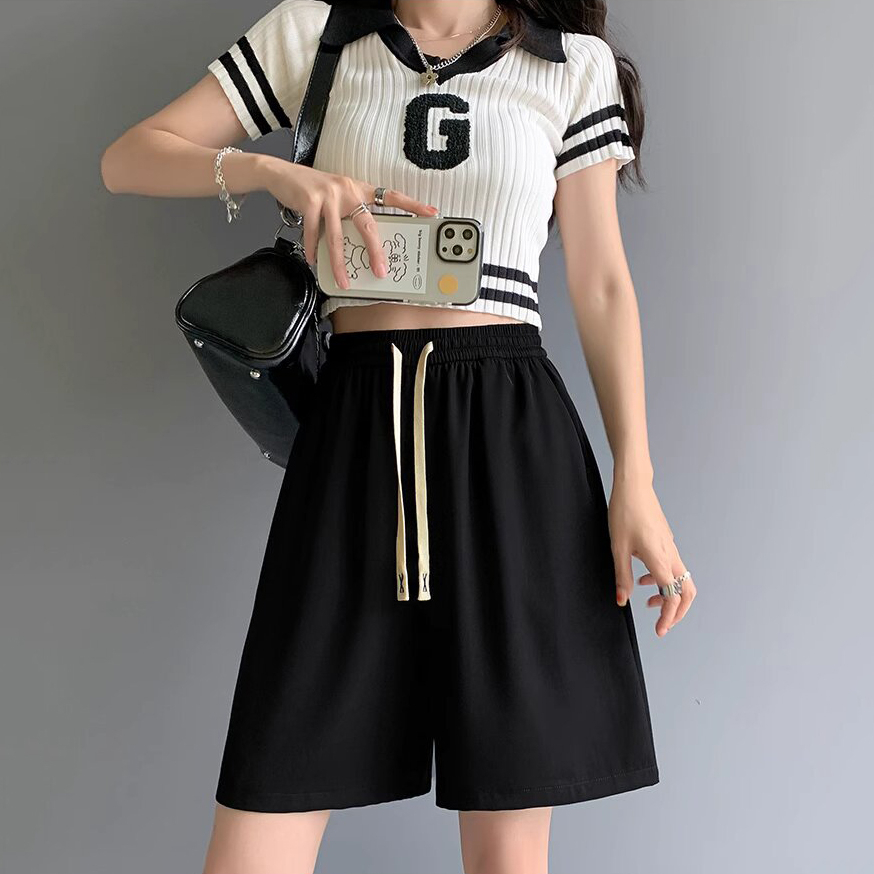 Quần Short Nữ Ống Rộng Dây X Trẻ Trung Năng Động, Đùi Ngố Mẫu Mới Hè Thu Mặc Mát Mẻ Đẹp m226