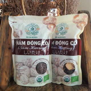 Nấm Hương khô hữu cơ Phú Gia loại 100g và 300g dùng nấu canh, làm ruốc nấm..