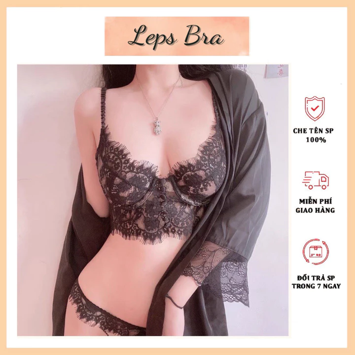 Áo Bra Ren, Áo Bralette Hàng Cúc Ren Mềm Xuyên Thấu - AR07