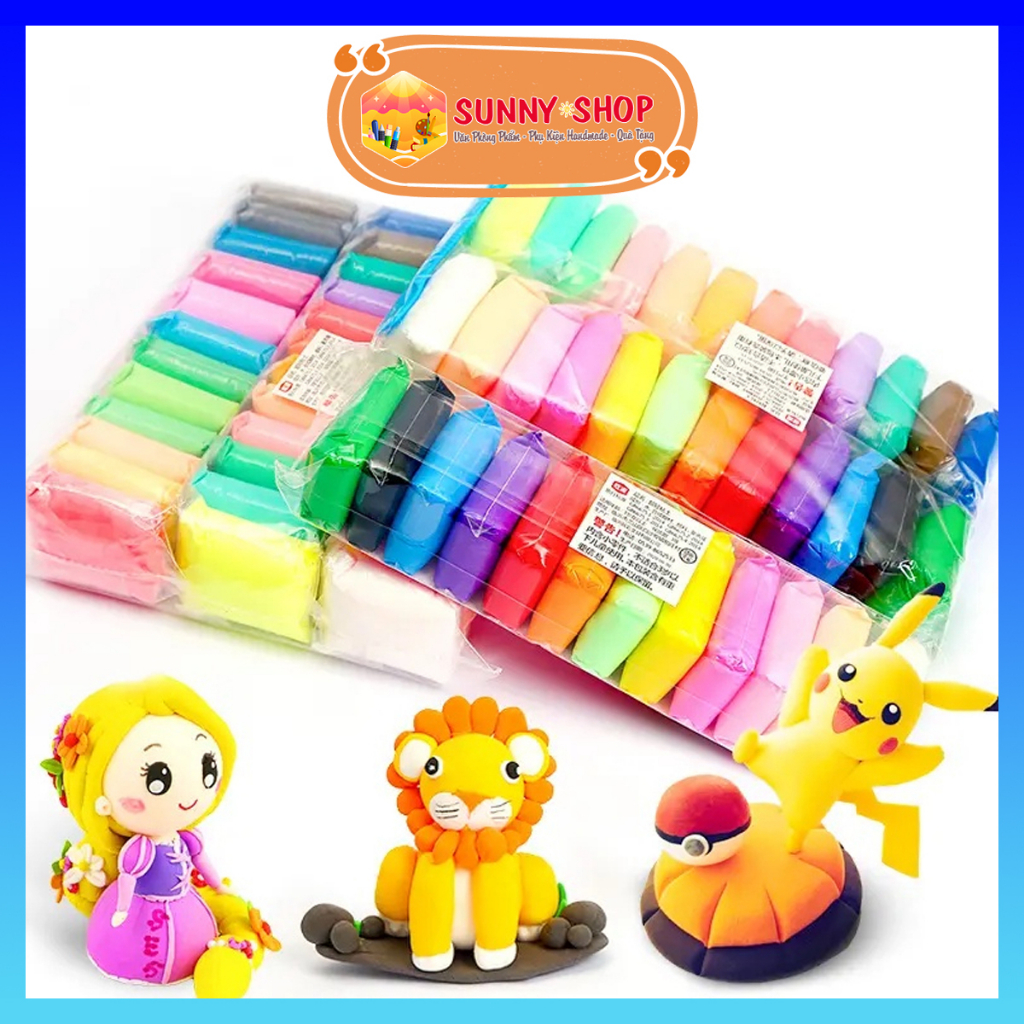 ĐẤT SÉT TỰ KHÔ 12 MÀU NẶN HÌNH CAO CẤP SIÊU NHẸ | Shopee Việt Nam