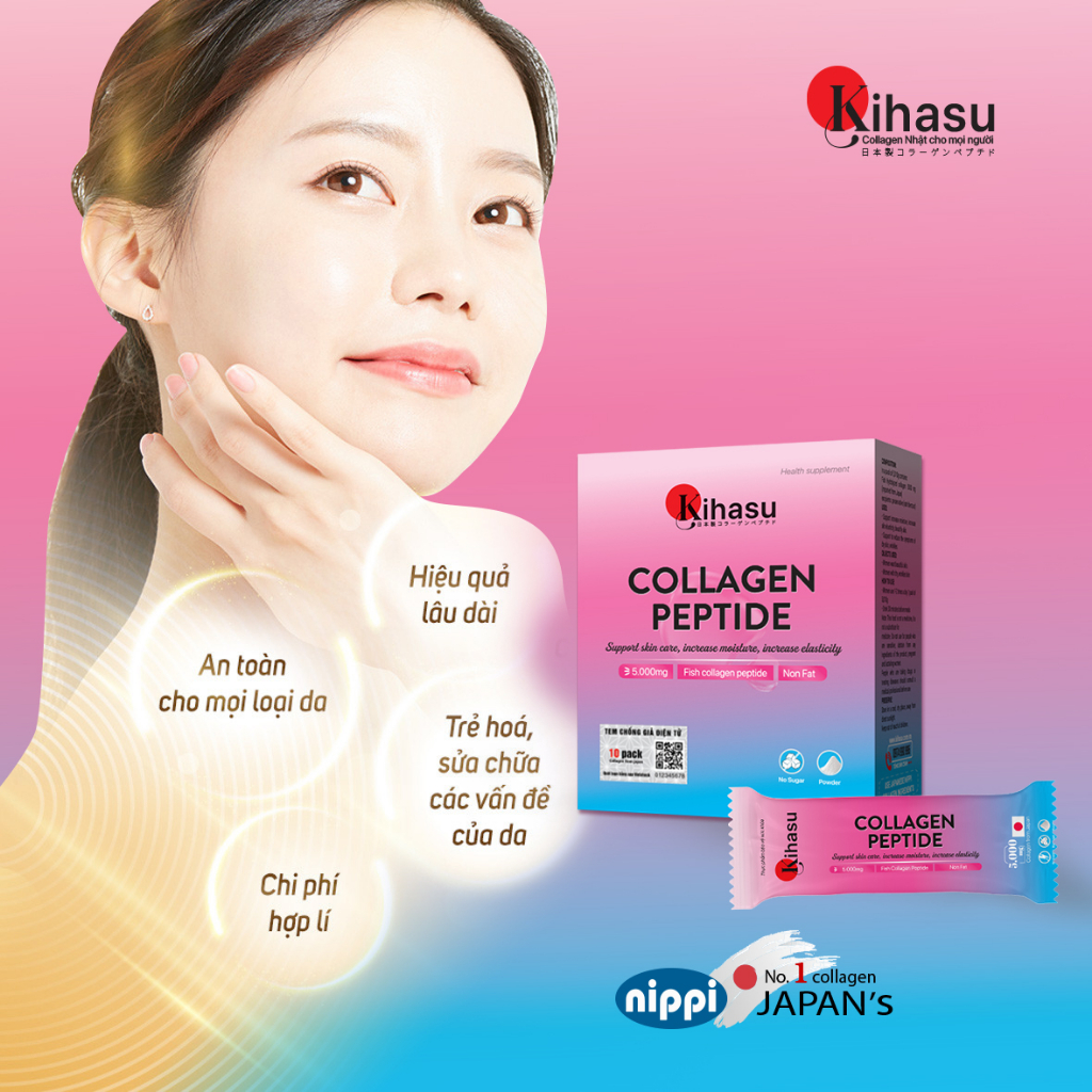 Ảnh Hộp 10 Gói Bột Collagen Kihasu Chống Nhăn Da, Chống Lão Hóa, Tăng Cường Độ Ẩm, Bí Quyết Làn Da Không Tuổi 3