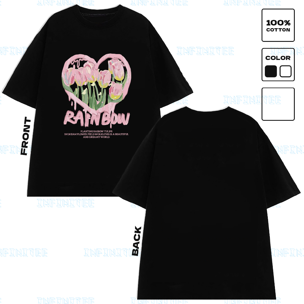 Áo thun INFINITEE Fni066T, Thun 100% Cotton - form rộng Unisex.