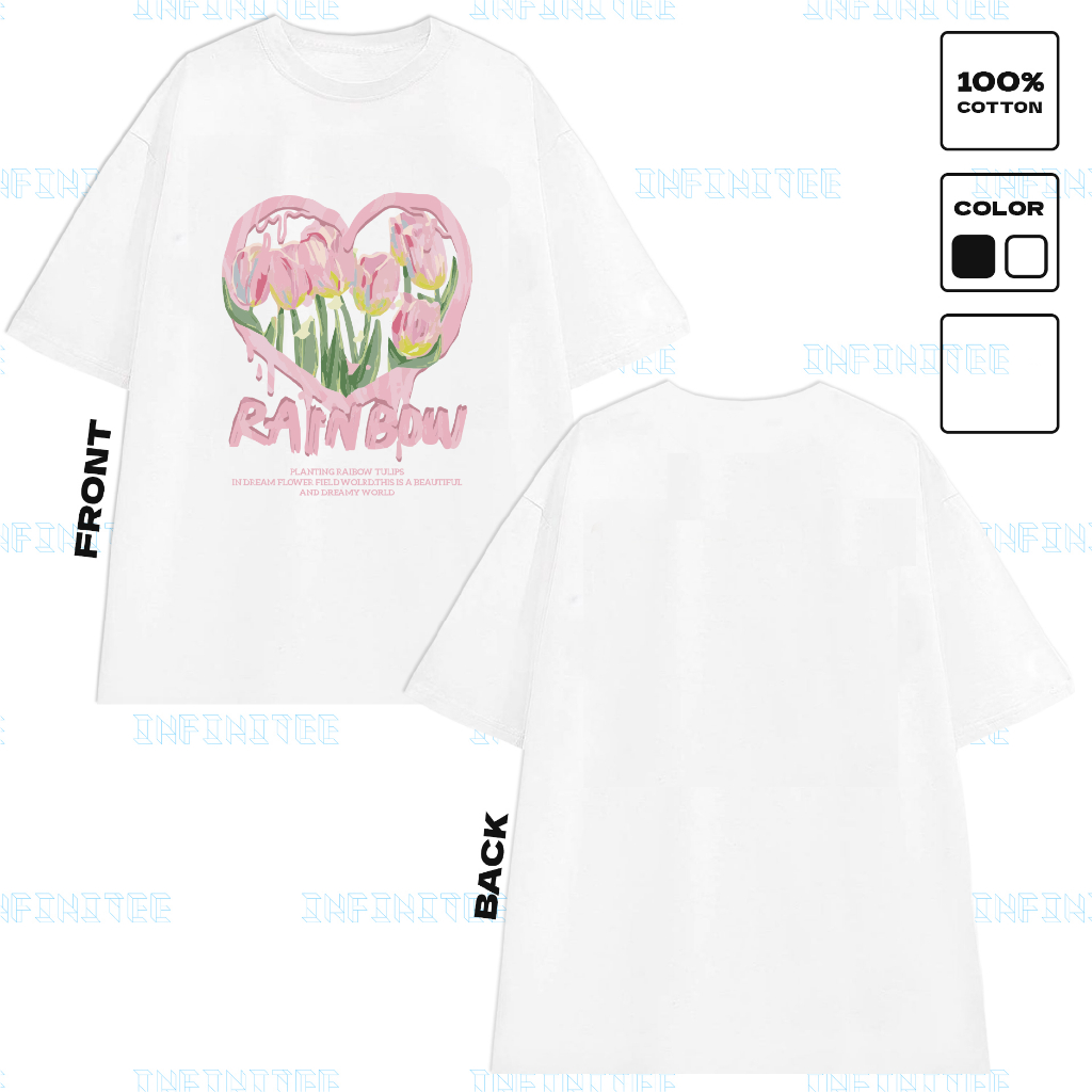 Áo thun INFINITEE Fni066T, Thun 100% Cotton - form rộng Unisex.