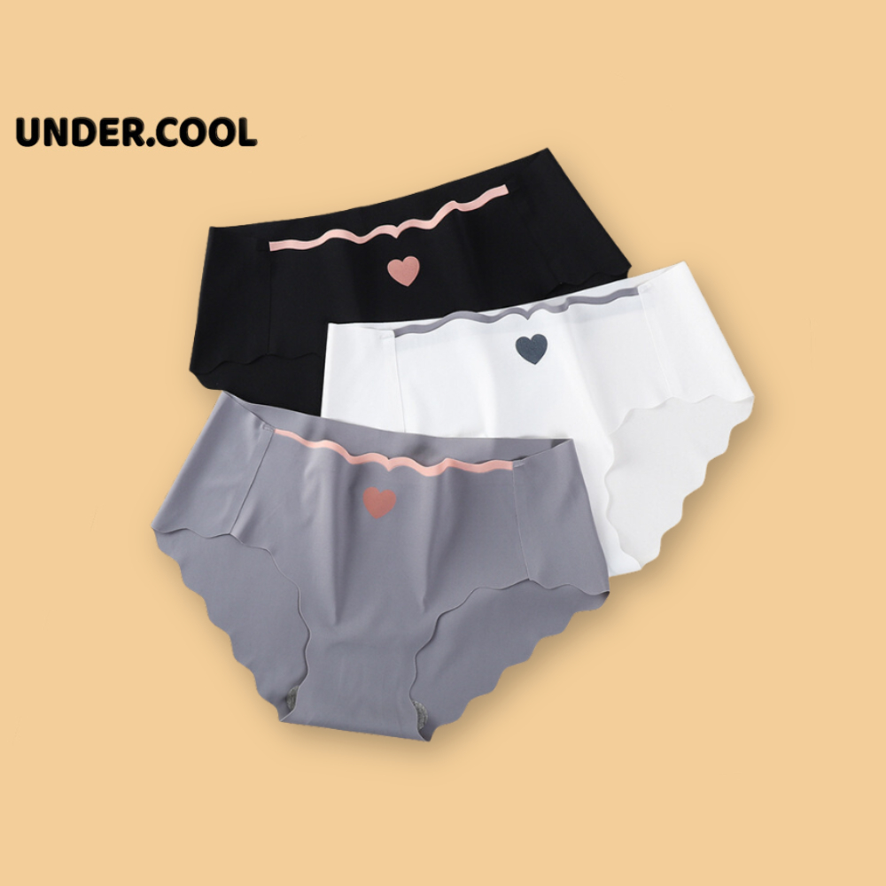 Quần Lót Nữ Cotton Lụa UNDERCOOL Đáy Ép Lót Kháng Khuẩn Thoáng Khí Cạp Vừa QL05