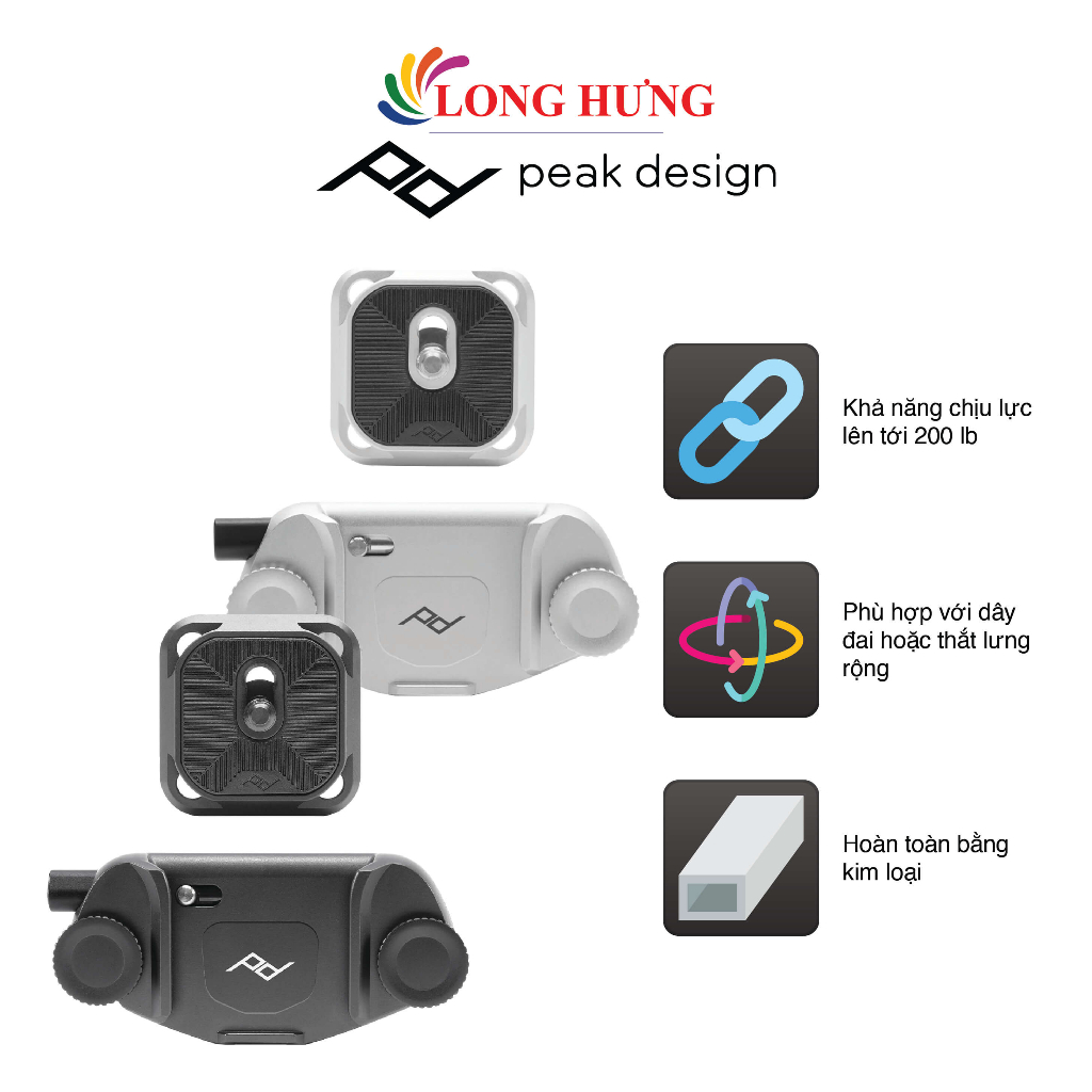Ngàm kẹp máy ảnh Peak Design Capture Camera - Hàng chính hãng