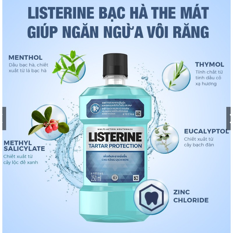 Ảnh Nước Súc Miệng Listerine Cool Mint Giúp Răng Trắng Sáng Và Thơm Miệng 750ml/250ml 3