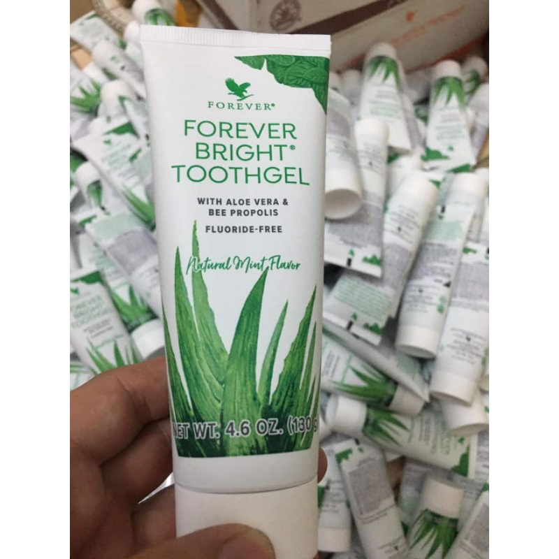 Kem Đánh Răng #028Flp Lô Hội. Forever Bright Toothgel. Hỗ Trợ Làm Dịu Viêm Nướu, Giảm Ê Buốt. 130g