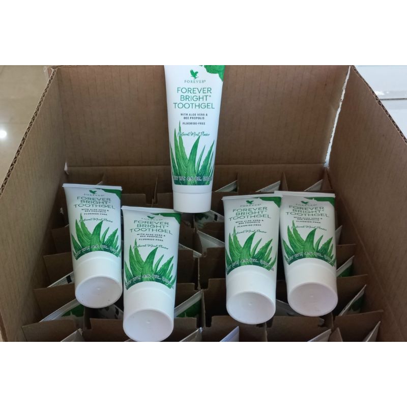 Kem Đánh Răng #028Flp Lô Hội. Forever Bright Toothgel. Hỗ Trợ Làm Dịu Viêm Nướu, Giảm Ê Buốt. 130g