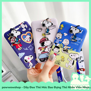 [Sẵn VN - Hỏa Tốc] Dây Đeo Thẻ Móc Bao Đựng Thẻ Nhân Viên Nhựa ABS Phong Cách Nhân Vật Hoạt Hình Snoopy Daylife